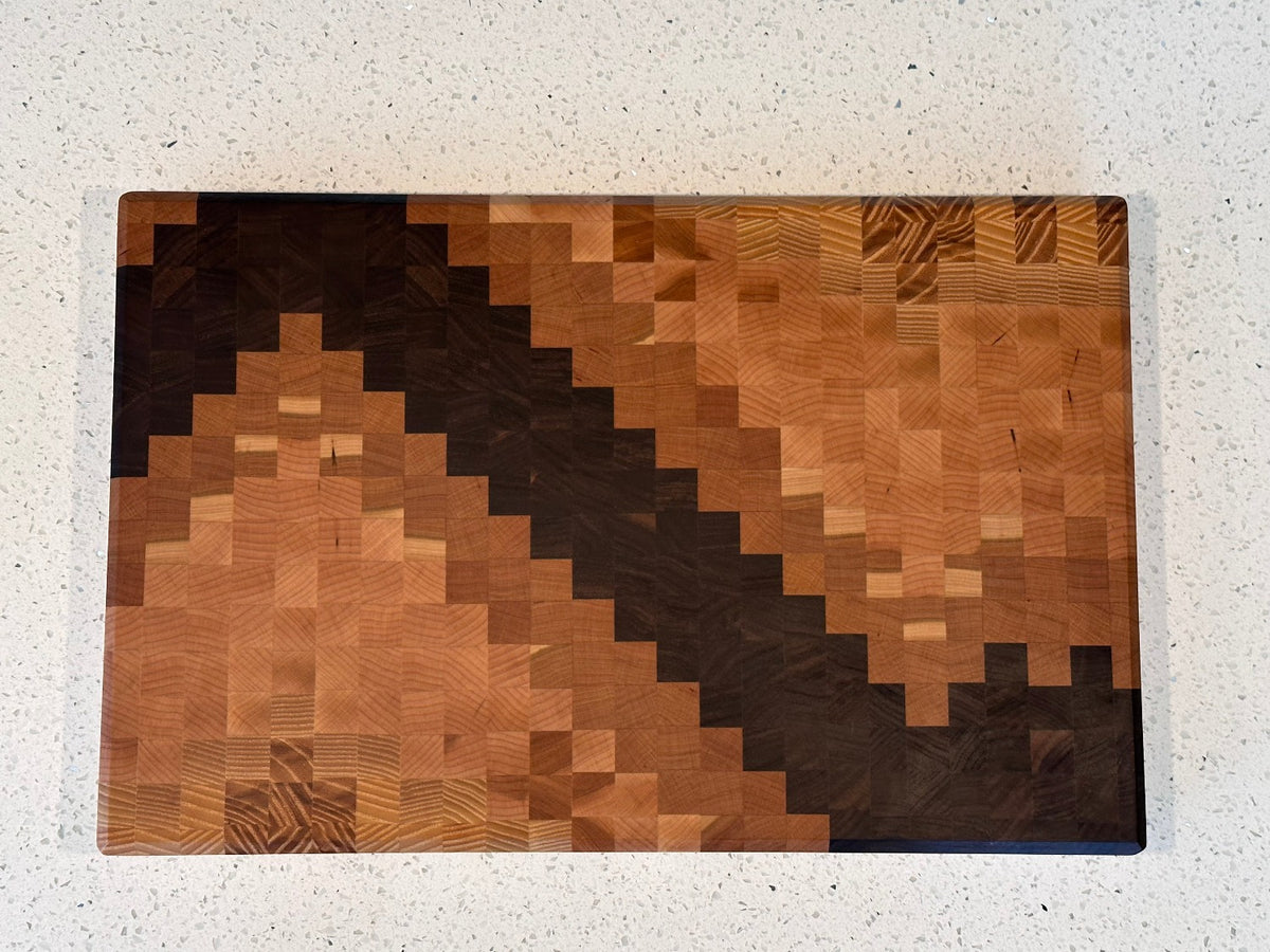 Ombre End Grain Cutting Board  Plus A Hot Wax Treatment 4K 