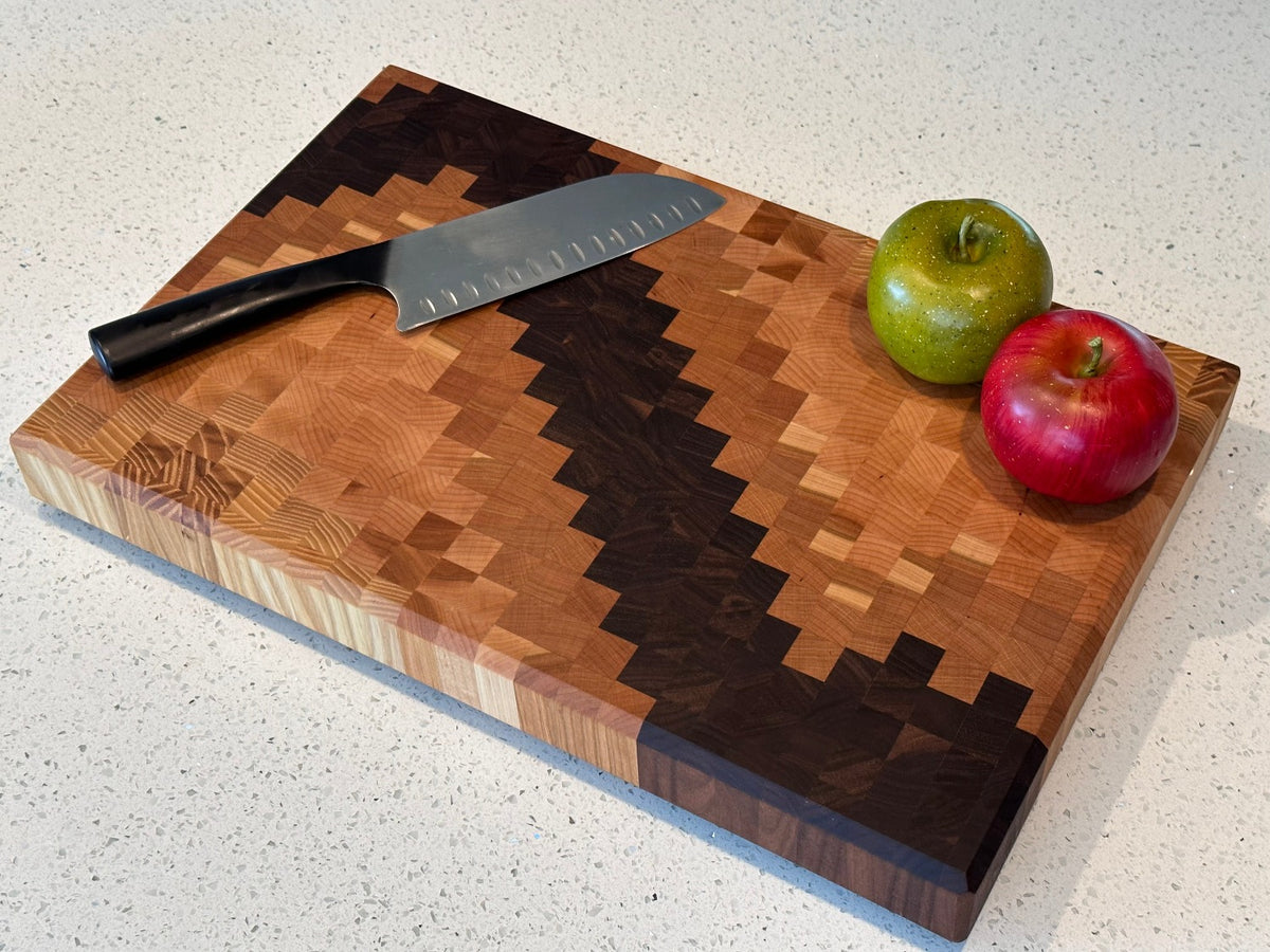 Ombre End Grain Cutting Board  Plus A Hot Wax Treatment 4K 