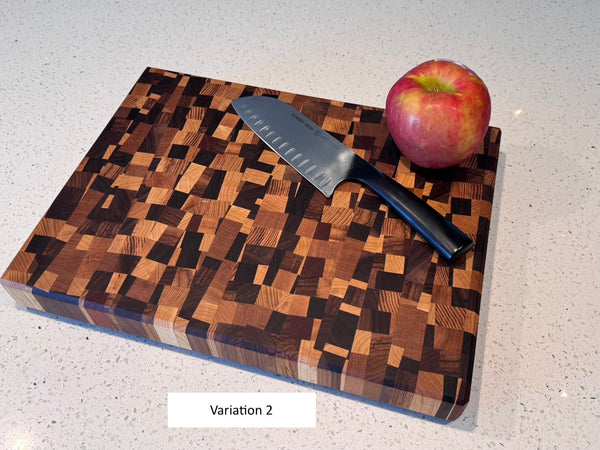 Angled Chaos End Grain Cutting Board - June 2024 Batch