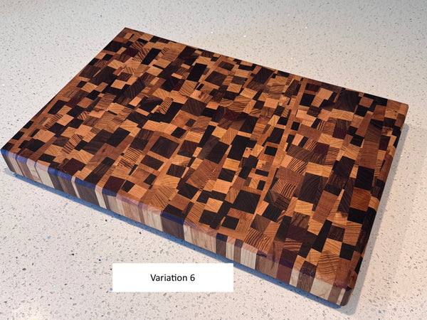 Angled Chaos End Grain Cutting Board - June 2024 Batch