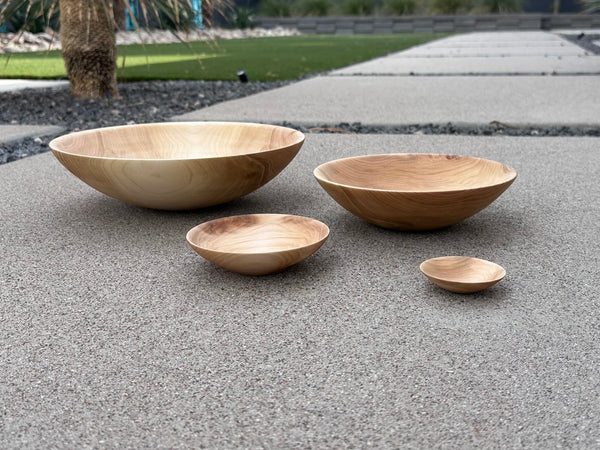 Nested Silver Maple Bowl Set