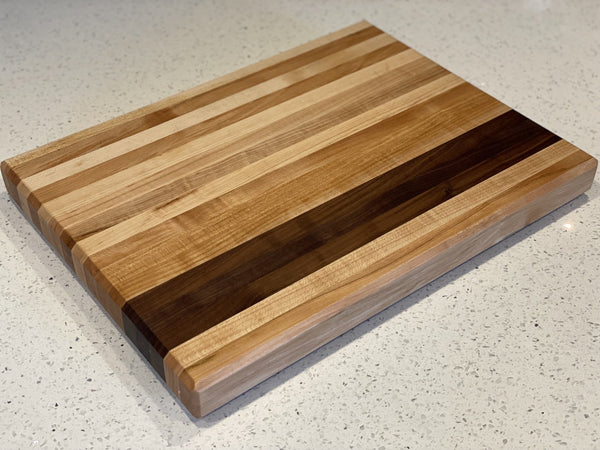 Maple and Walnut Edge Grain Cutting Board